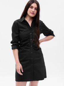 Organic Cotton Ruched Mini Shirtdress sold by GAP