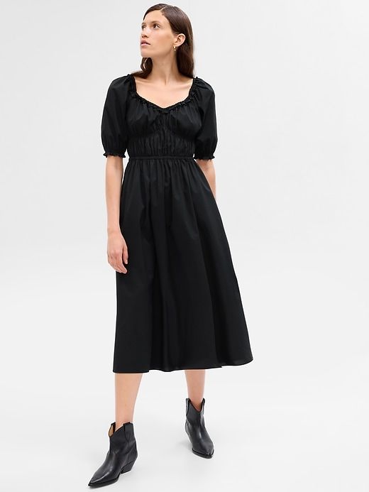 Puff Sleeve Midi Dress sold by GAP