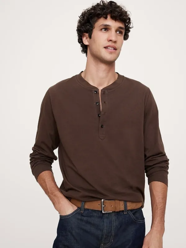 Soft Wash Henley T-Shirt sold by Banana Republic