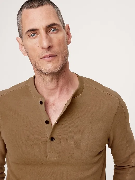 Double-Knit Henley T-Shirt sold by Banana Republic product image thumbnail 3