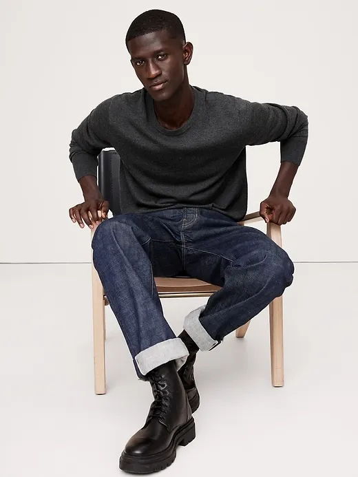 Italian Merino Crew-Neck Sweater sold by Banana Republic