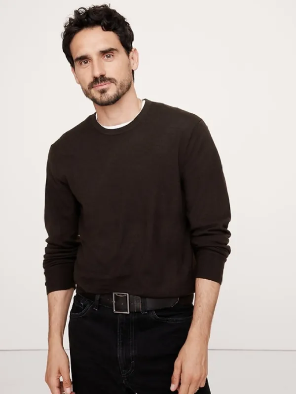 Italian Merino Crew-Neck Sweater sold by Banana Republic