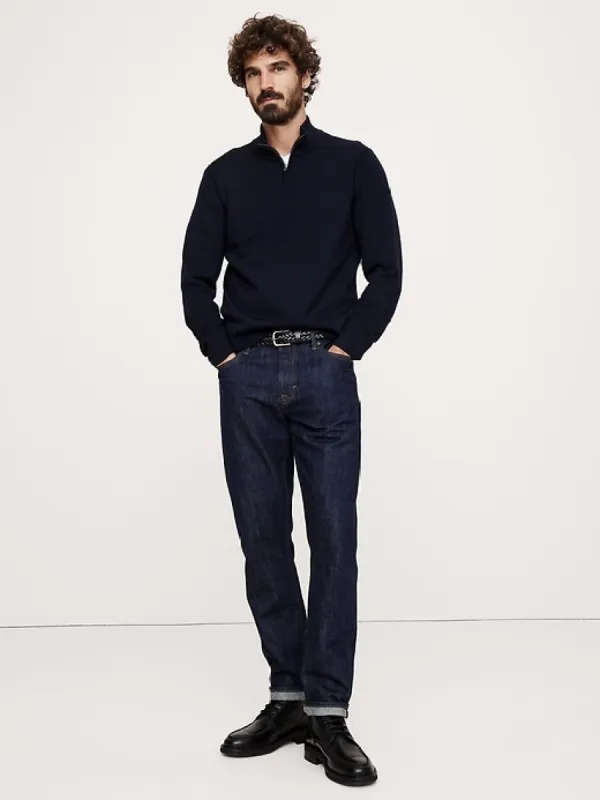 Italian Merino Half-Zip Sweater sold by Banana Republic