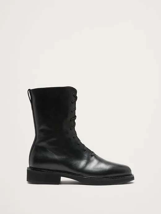 Italian Leather Lace-Up Boot sold by Banana Republic