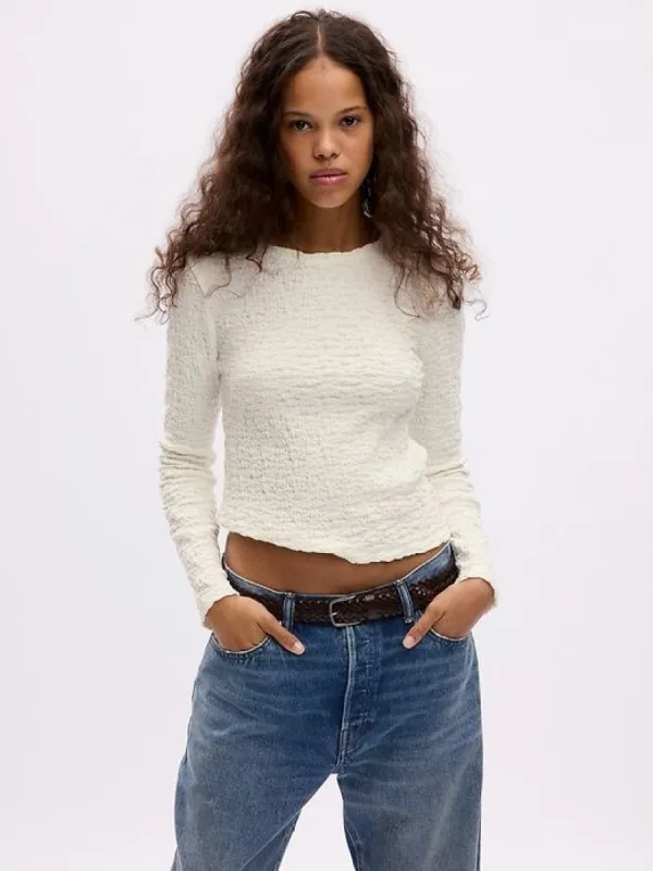 Cropped Pucker T-Shirt sold by GAP