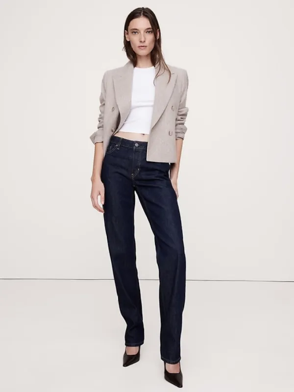 Low-Rise Rigid Straight Jean sold by Banana Republic
