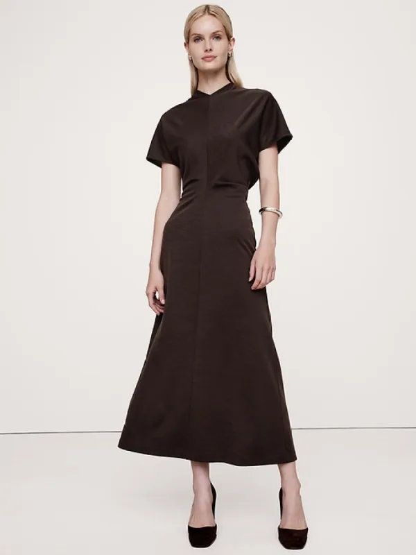 Wool-Blend Scuba Midi Dress sold by Banana Republic
