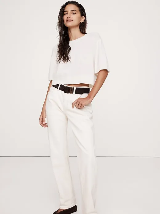 Leather Square-Buckle Waist Belt with 6 Bars sold by Banana Republic product image thumbnail 2