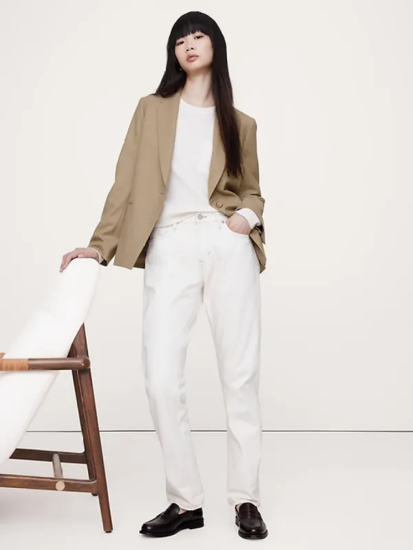 Relaxed-Slim Wool Blazer sold by Banana Republic