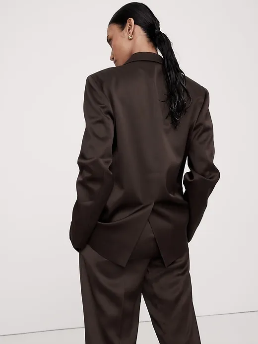 Double-Breasted Italian Satin Blazer sold by Banana Republic product image thumbnail 2