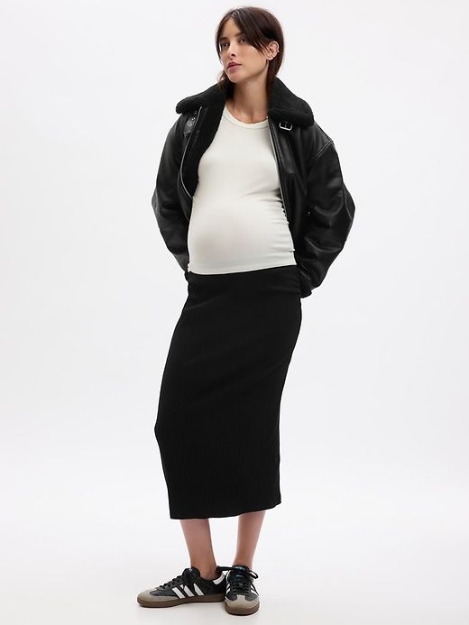 Maternity Rib Midi Skirt sold by GAP