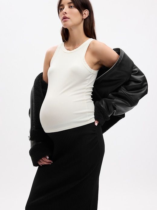 Maternity Rib Midi Skirt sold by GAP product image thumbnail 4