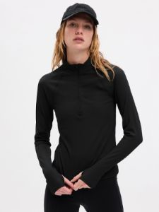 GapFit Studio Rib Quarter-Zip Top sold by GAP
