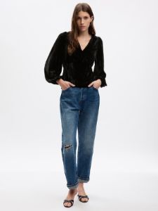 Velvet Balloon Sleeve Top sold by GAP