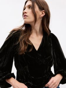 Velvet Balloon Sleeve Top sold by GAP
