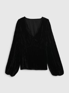 Velvet Balloon Sleeve Top sold by GAP