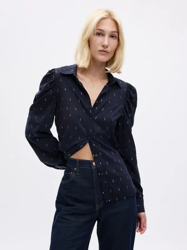 Embroidered Puff Sleeve Shirt sold by GAP