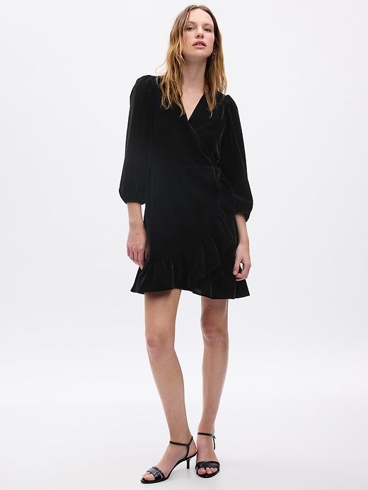 Velvet Wrap Mini Dress sold by GAP