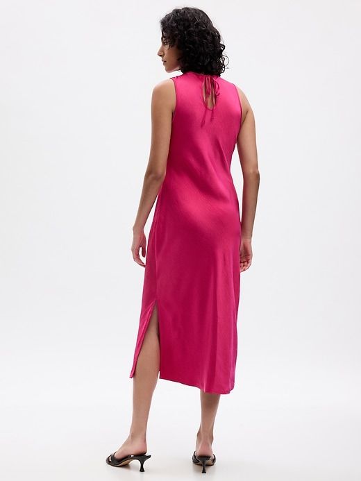 Satin High-Neck Midi Dress sold by GAP product image thumbnail 2