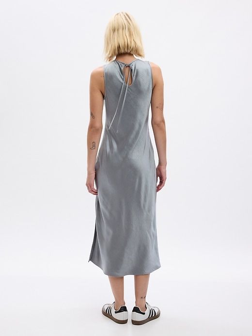 Satin High-Neck Midi Dress sold by GAP product image thumbnail 3