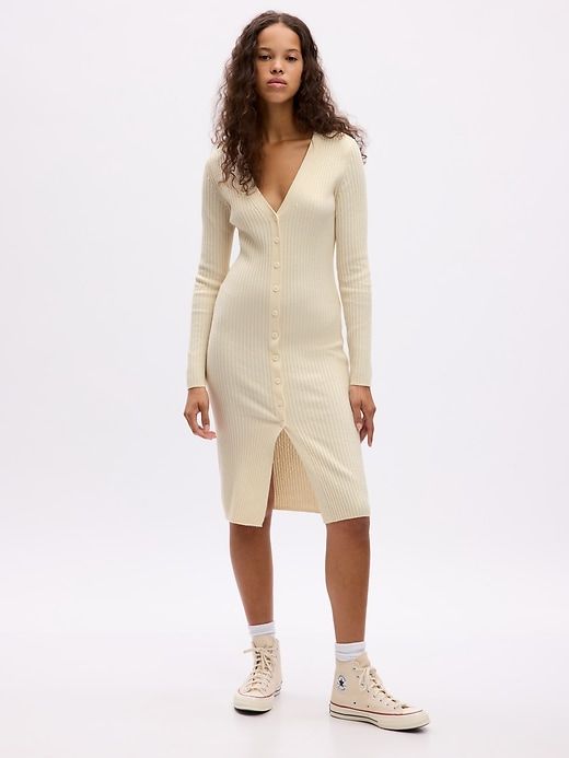 CashSoft Rib Midi Sweater Dress sold by GAP