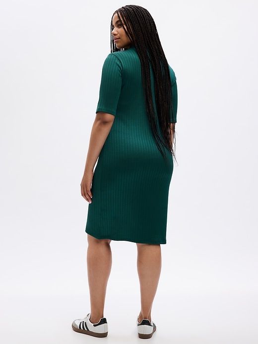 Mockneck Rib Midi Dress sold by GAP product image thumbnail 5