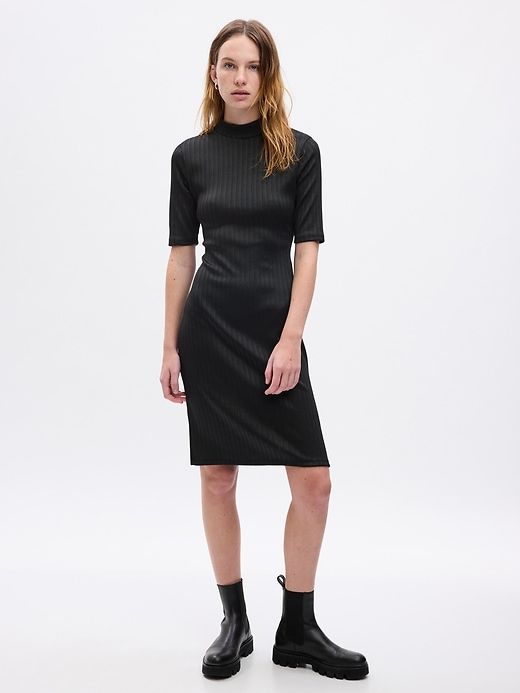 Mockneck Rib Midi Dress sold by GAP