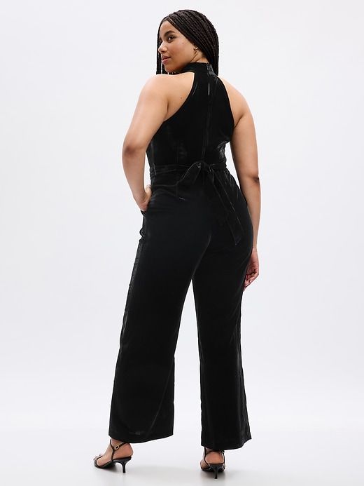 Velvet Halter Jumpsuit sold by GAP product image thumbnail 5