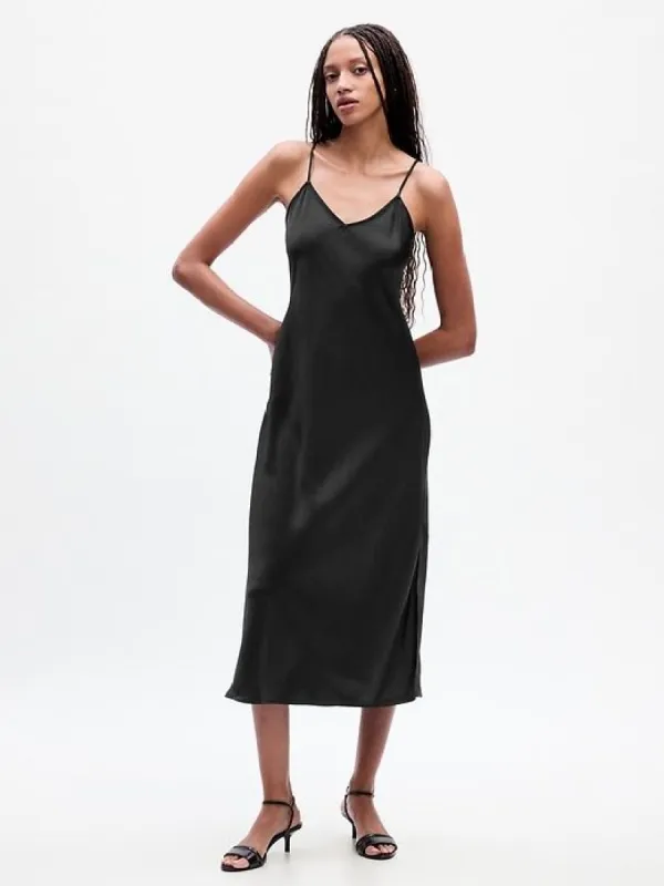 Satin Midi Slip Dress sold by GAP