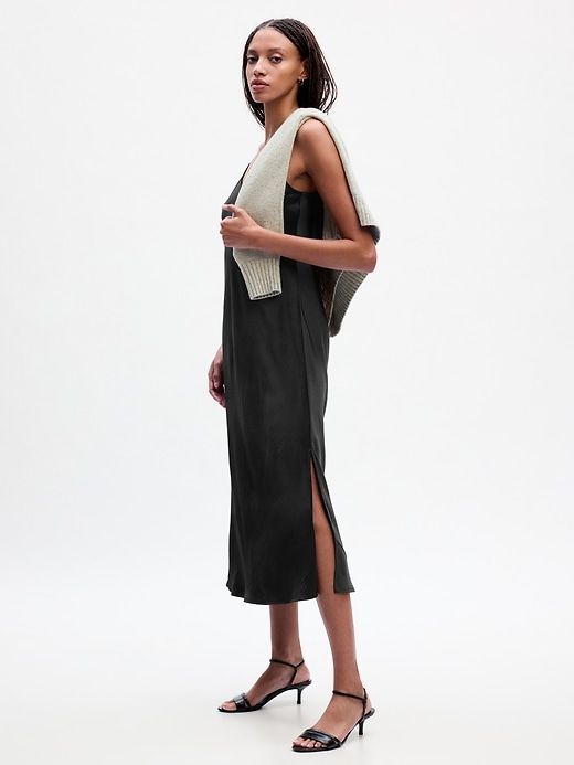Satin Midi Slip Dress sold by GAP product image thumbnail 4