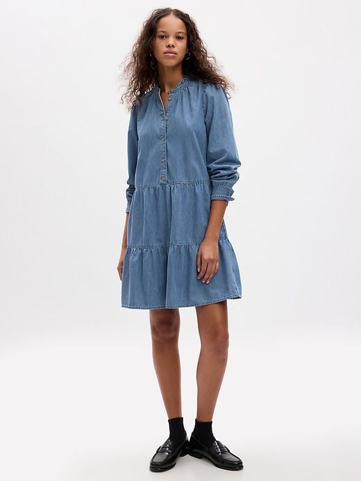 Tiered Denim Mini Shirtdress sold by GAP