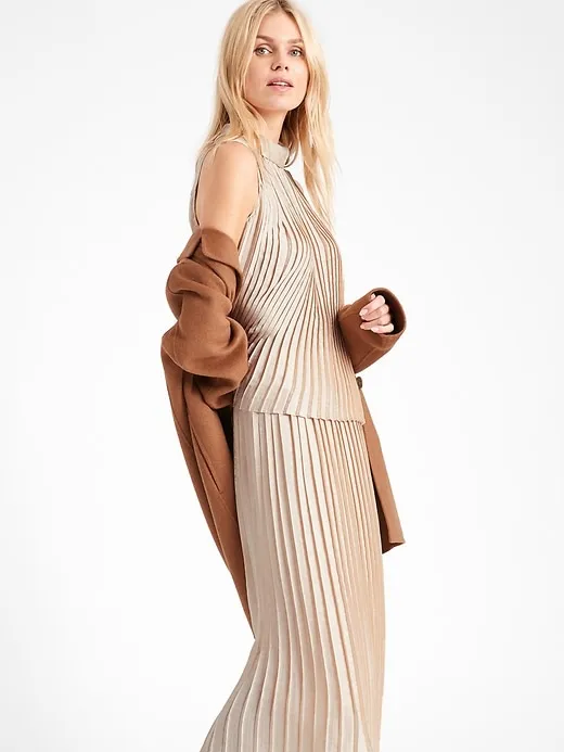 Snake Print Pleated Midi Skirt sold by Banana Republic product image thumbnail 3