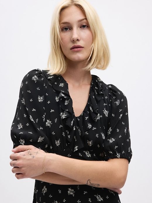 Ruffle Mini Dress sold by GAP product image thumbnail 4