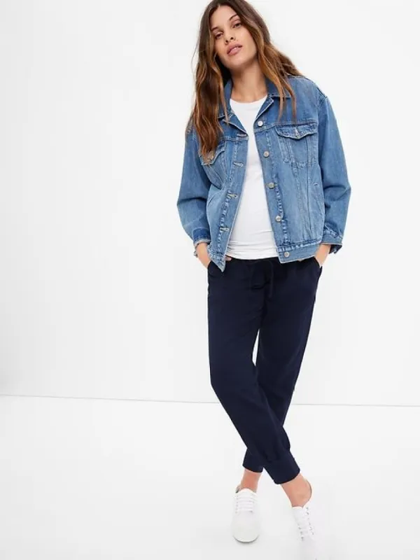 Maternity Full Panel Ribbed Joggers sold by GAP