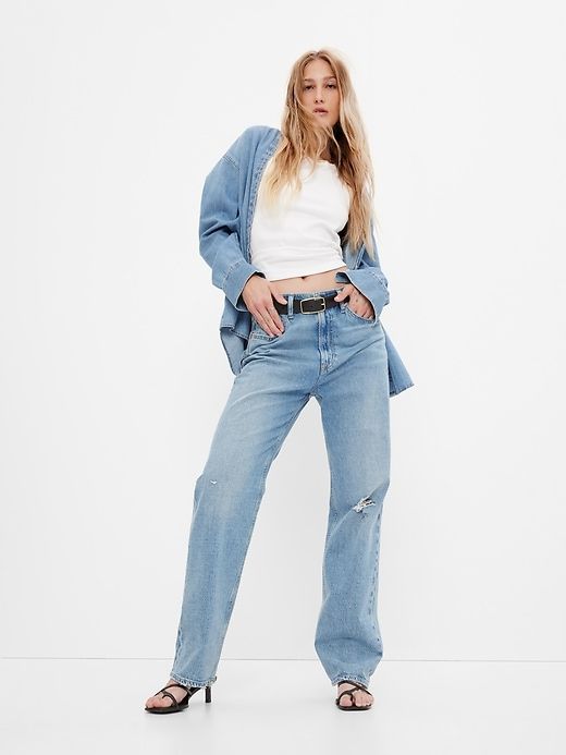 High Rise Cotton '90s Loose Jeans sold by GAP