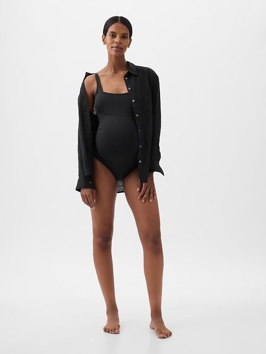 Maternity Square Neck One-Piece Swimsuit sold by GAP product image thumbnail 3