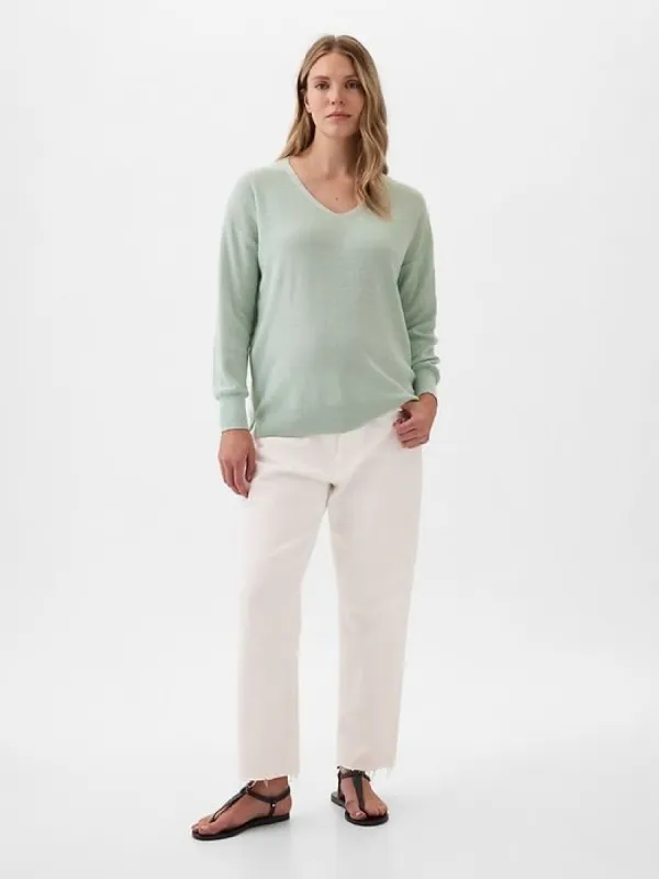 Maternity Linen-Blend Sweater sold by GAP