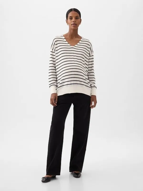 Maternity Linen-Blend Sweater sold by GAP