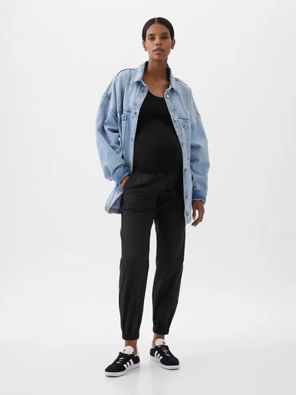 Maternity Full Panel Utility Joggers sold by GAP