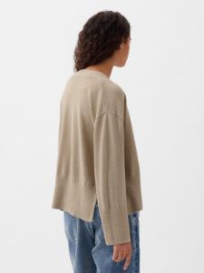 24/7 Split-Hem Linen-Blend Oversized Cardigan sold by GAP