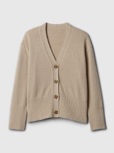 24/7 Split-Hem Linen-Blend Oversized Cardigan sold by GAP