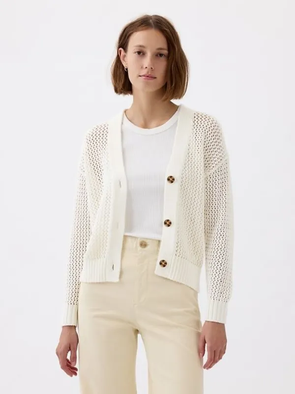 Crochet Cardigan Sweater sold by GAP