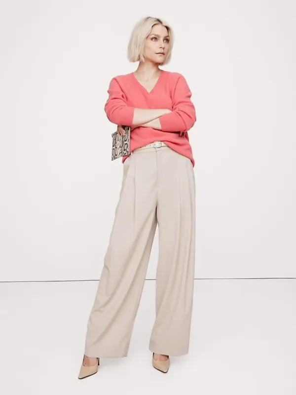 Caro Lightweight Cashmere V-Neck Sweater sold by Banana Republic