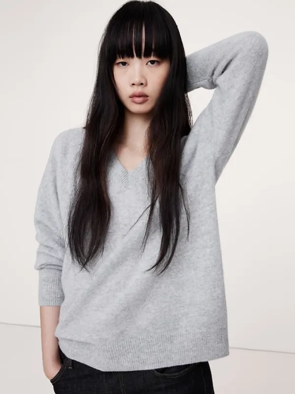 Caro Lightweight Cashmere V-Neck Sweater sold by Banana Republic