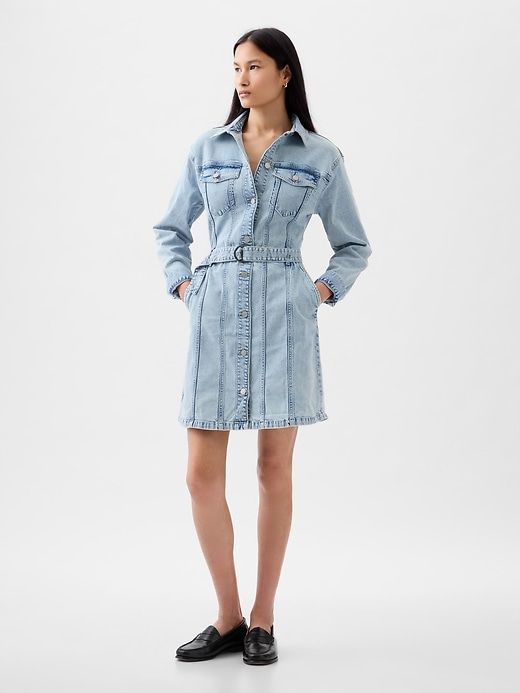 Belted Denim Mini Dress sold by GAP