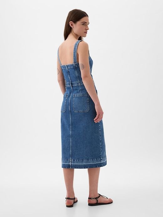 Apron Denim Midi Dress sold by GAP product image thumbnail 2