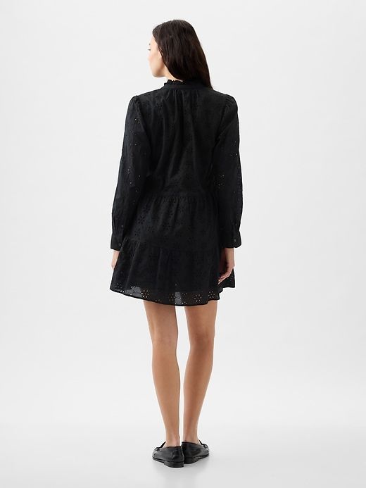 Eyelet Tiered Mini Shirtdress sold by GAP product image thumbnail 5