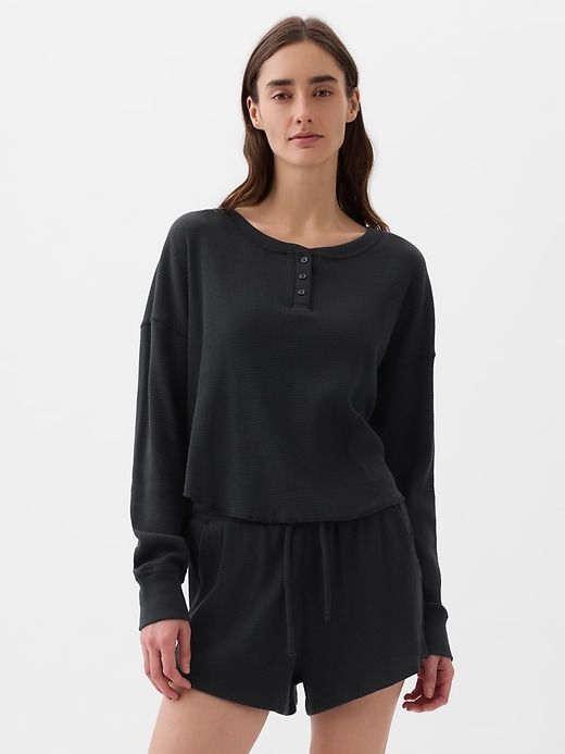 Waffle PJ Henley Shirt sold by GAP