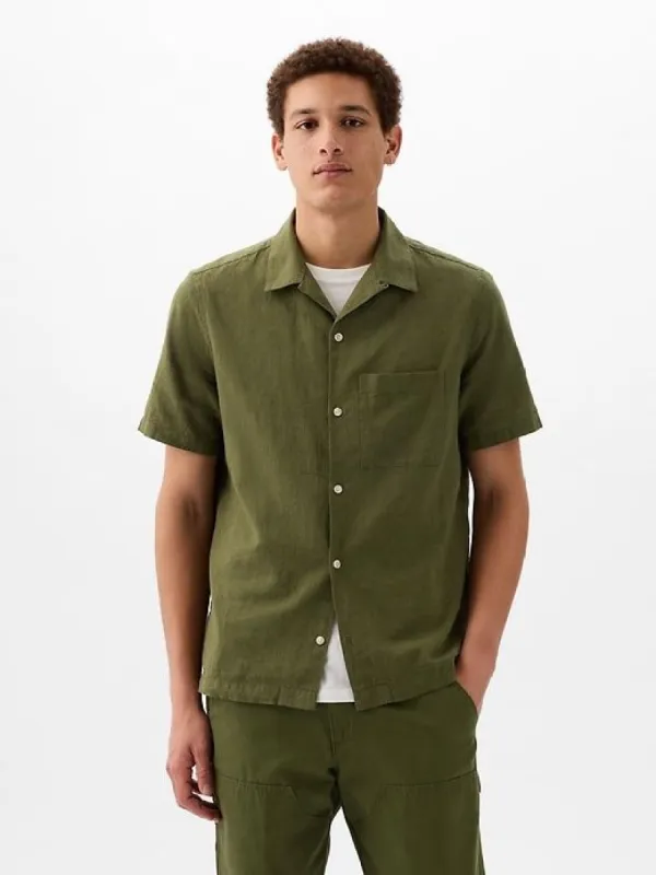 Linen-Cotton Shirt sold by GAP