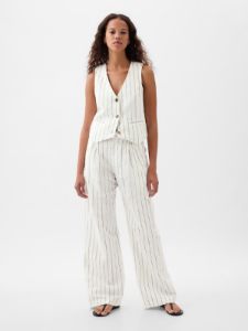 365 High Rise Linen-Cotton Trousers sold by GAP